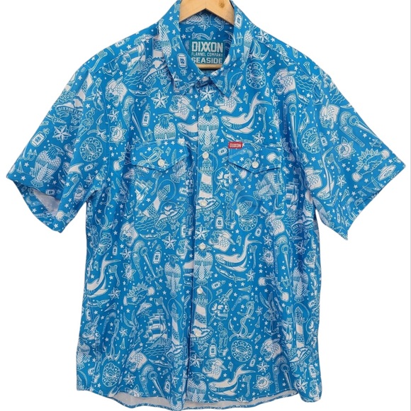 DIXXON Other - Dixxon Seaside Limited Edition Short Sleeve Button Up Shirt Men’s Size Large